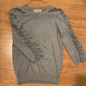 Grey Ruffle Sweater